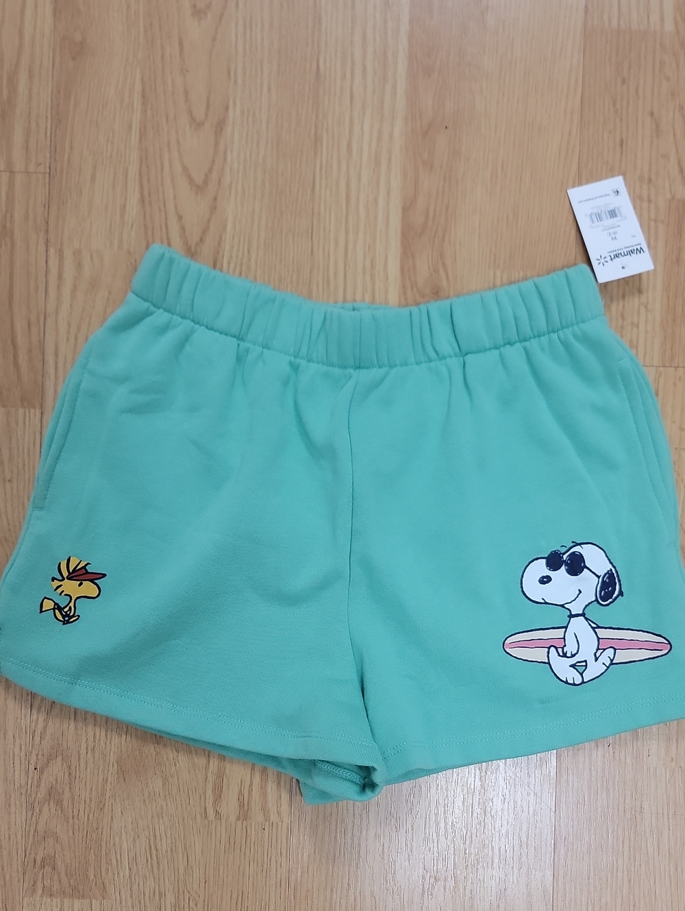 Peanuts Aqua Snoopy & Woodstock Surf Shorts
